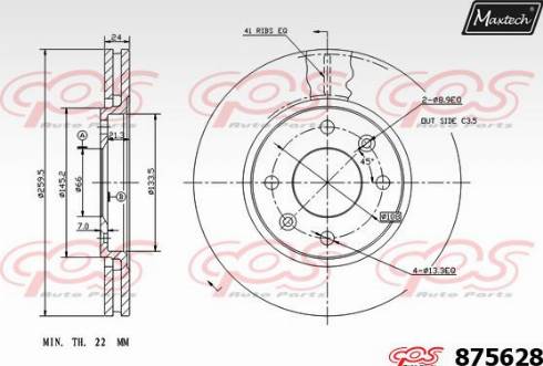 Maxtech 875628.0000 - Kočioni disk www.molydon.hr