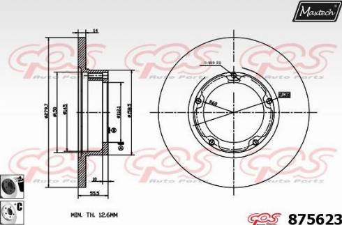 Maxtech 875623.6060 - Kočioni disk www.molydon.hr