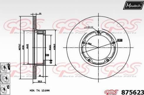 Maxtech 875623.6880 - Kočioni disk www.molydon.hr