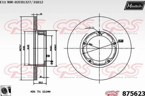 Maxtech 875623.0060 - Kočioni disk www.molydon.hr