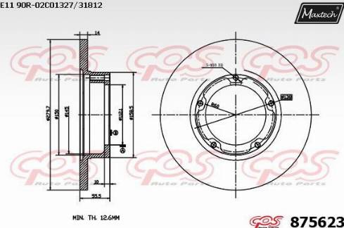 Maxtech 875623.0000 - Kočioni disk www.molydon.hr