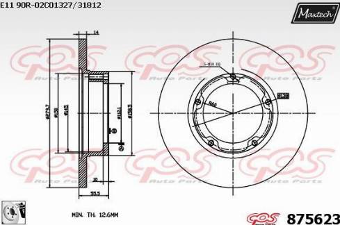 Maxtech 875623.0080 - Kočioni disk www.molydon.hr