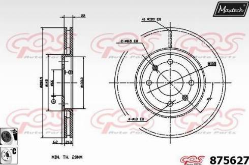 Maxtech 875627.6060 - Kočioni disk www.molydon.hr