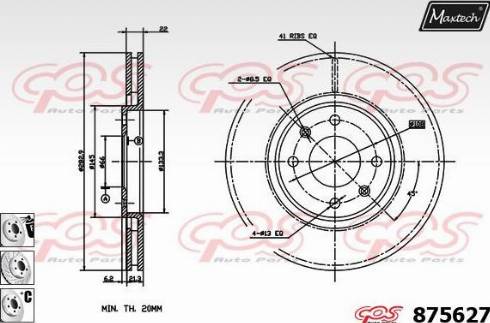 Maxtech 875627.6880 - Kočioni disk www.molydon.hr