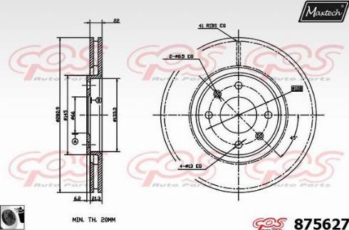 Maxtech 875627.0060 - Kočioni disk www.molydon.hr