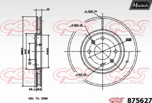 Maxtech 875627.0000 - Kočioni disk www.molydon.hr