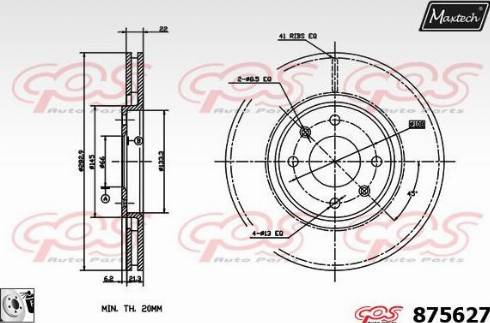 Maxtech 875627.0080 - Kočioni disk www.molydon.hr