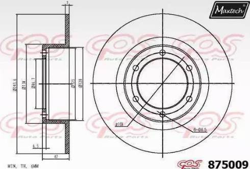 Maxtech 875009.0000 - Kočioni disk www.molydon.hr