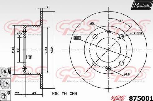 Maxtech 875001.6980 - Kočioni disk www.molydon.hr