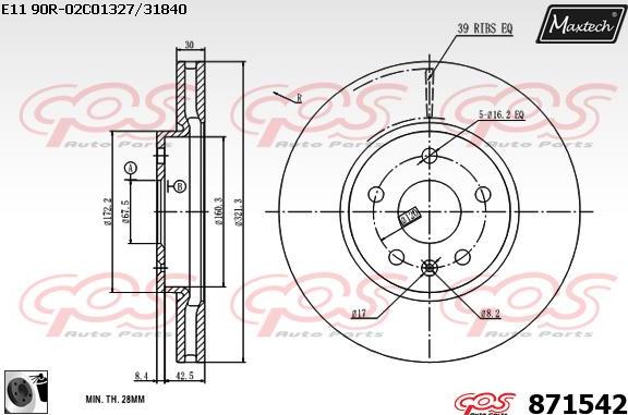 Maxtech 875001 - Kočioni disk www.molydon.hr