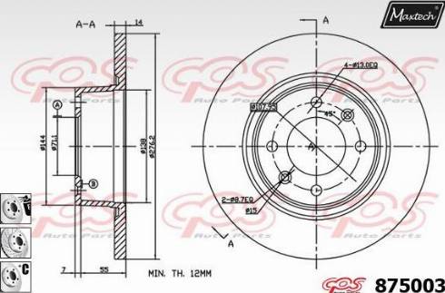 Maxtech 875003.6880 - Kočioni disk www.molydon.hr