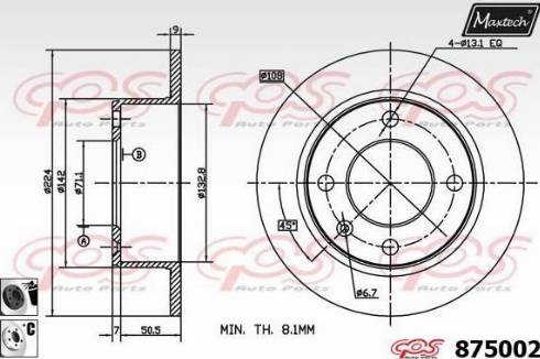 Maxtech 875002.6060 - Kočioni disk www.molydon.hr