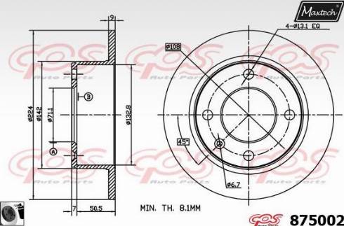 Maxtech 875002.0060 - Kočioni disk www.molydon.hr