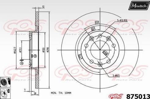 Maxtech 875013.6060 - Kočioni disk www.molydon.hr