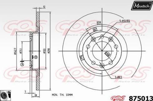 Maxtech 875013.0060 - Kočioni disk www.molydon.hr