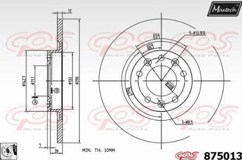 Maxtech 875013.0080 - Kočioni disk www.molydon.hr