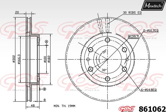 Maxtech 875013 - Kočioni disk www.molydon.hr