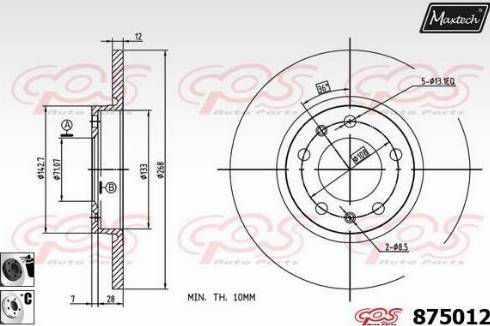 Maxtech 875012.6060 - Kočioni disk www.molydon.hr