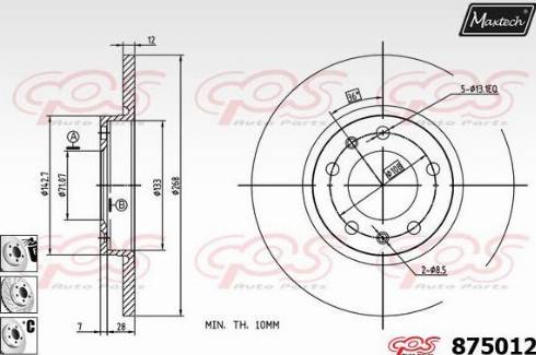 Maxtech 875012.6980 - Kočioni disk www.molydon.hr