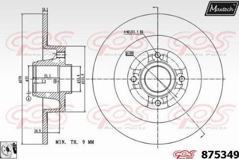 Maxtech 875349.0085 - Kočioni disk www.molydon.hr