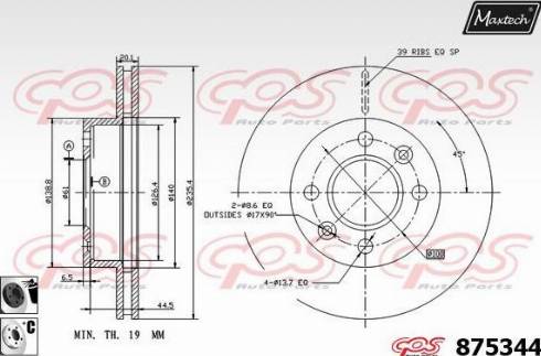 Maxtech 875344.6060 - Kočioni disk www.molydon.hr