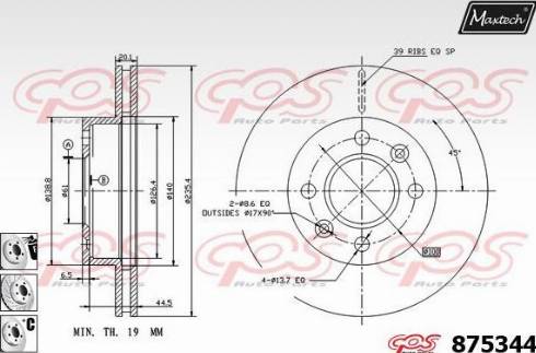 Maxtech 875344.6880 - Kočioni disk www.molydon.hr