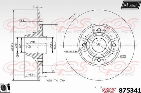 Maxtech 875341.0061 - Kočioni disk www.molydon.hr