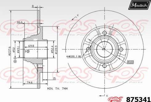 Maxtech 875341.0001 - Kočioni disk www.molydon.hr