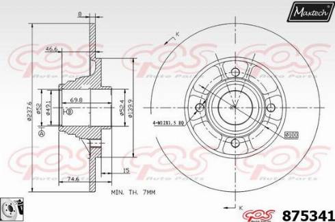 Maxtech 875341.0081 - Kočioni disk www.molydon.hr