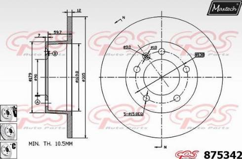 Maxtech 875342.6980 - Kočioni disk www.molydon.hr