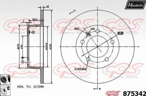 Maxtech 875342.6060 - Kočioni disk www.molydon.hr