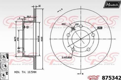 Maxtech 875342.6880 - Kočioni disk www.molydon.hr