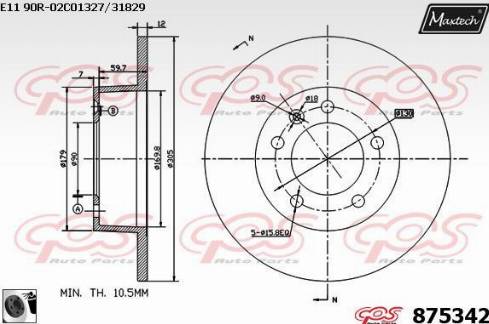 Maxtech 875342.0060 - Kočioni disk www.molydon.hr