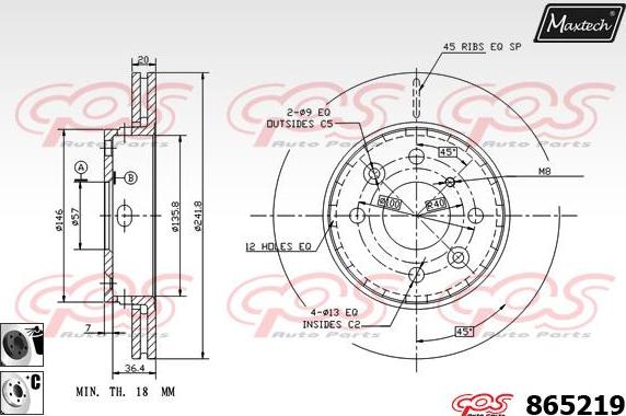 Maxtech 875342 - Kočioni disk www.molydon.hr