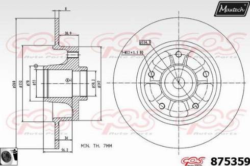 Maxtech 875359.0065 - Kočioni disk www.molydon.hr