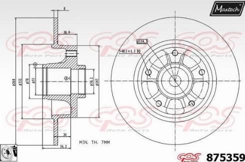 Maxtech 875359.0085 - Kočioni disk www.molydon.hr