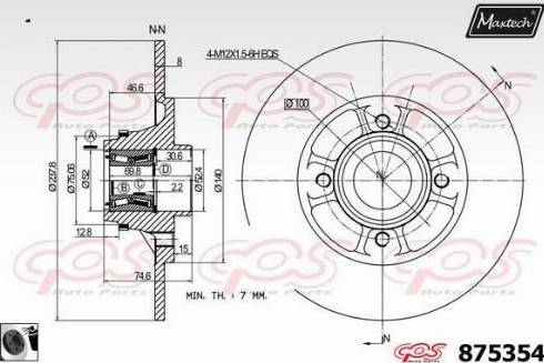 Maxtech 875354.0061 - Kočioni disk www.molydon.hr