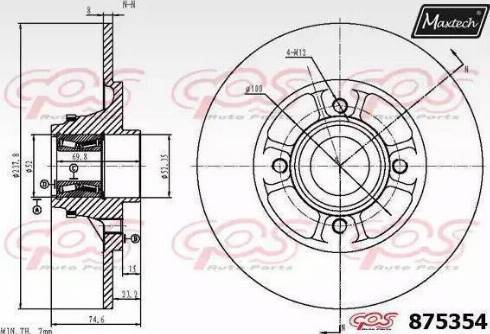 Maxtech 875354.6061 - Kočioni disk www.molydon.hr