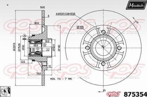 Maxtech 875354.0081 - Kočioni disk www.molydon.hr