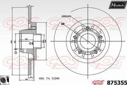 Maxtech 875355.0065 - Kočioni disk www.molydon.hr