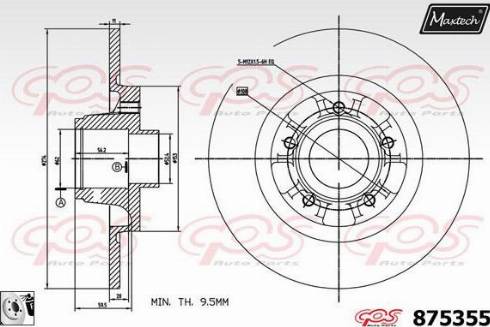 Maxtech 875355.0085 - Kočioni disk www.molydon.hr