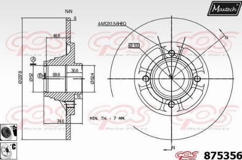 Maxtech 875356.6061 - Kočioni disk www.molydon.hr