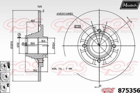 Maxtech 875356.6881 - Kočioni disk www.molydon.hr