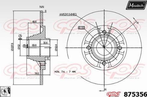 Maxtech 875356.0081 - Kočioni disk www.molydon.hr