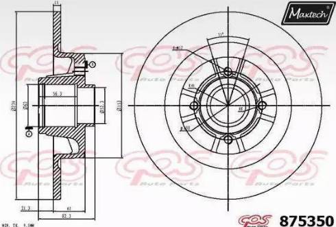 Maxtech 875350.0005 - Kočioni disk www.molydon.hr