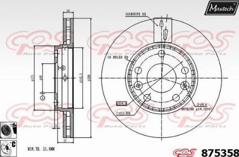 Maxtech 875358.6060 - Kočioni disk www.molydon.hr