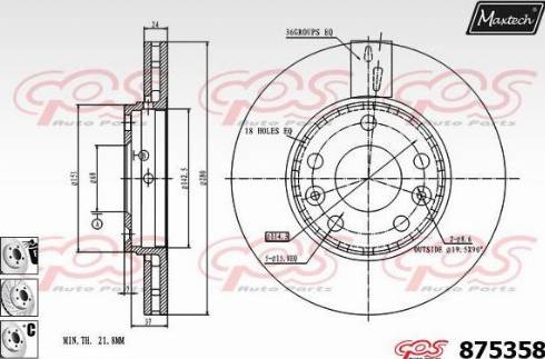 Maxtech 875358.6880 - Kočioni disk www.molydon.hr