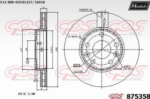 Maxtech 875358.0000 - Kočioni disk www.molydon.hr