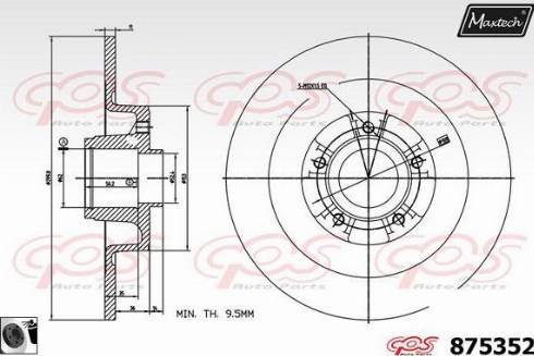 Maxtech 875352.0065 - Kočioni disk www.molydon.hr