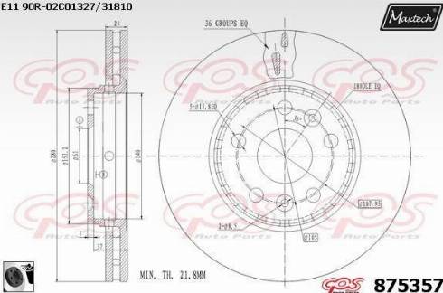 Maxtech 875357.0060 - Kočioni disk www.molydon.hr